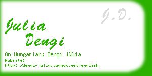 julia dengi business card