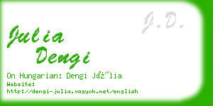 julia dengi business card